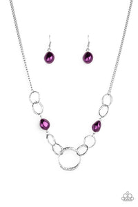 Paparazzi "Lead Role" Purple Necklace & Earring Set Paparazzi Jewelry