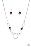 Paparazzi "Lead Role" Purple Necklace & Earring Set Paparazzi Jewelry