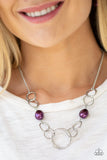 Paparazzi "Lead Role" Purple Necklace & Earring Set Paparazzi Jewelry