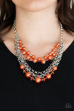 Paparazzi "Rockin Rockette" Orange Necklace & Earring Set Paparazzi Jewelry