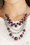 Paparazzi VINTAGE VAULT "Rockin Rockette" Purple Necklace & Earring Set Paparazzi Jewelry