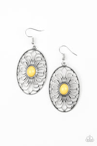 Paparazzi VINTAGE VAULT "Really Whimsy" Yellow Earrings Paparazzi Jewelry