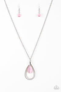 Paparazzi "Teardrop Tranquility" Pink Necklace & Earring Set Paparazzi Jewelry