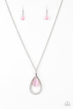 Paparazzi "Teardrop Tranquility" Pink Necklace & Earring Set Paparazzi Jewelry