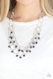 Paparazzi VINTAGE VAULT "Yacht Tour" Purple Necklace & Earring Set Paparazzi Jewelry