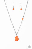 Paparazzi "Peaceful Prairies" Orange Necklace & Earring Set Paparazzi Jewelry