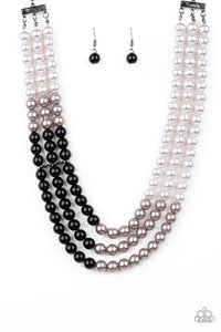 Paparazzi VINTAGE VAULT REPO "Times Square Starlet" Black Necklace & Earring Set Paparazzi Jewelry