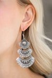 Paparazzi "Impressively Empress" Silver Earrings Paparazzi Jewelry
