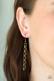 Paparazzi VINTAGE VAULT "Metro Madness" Brass Necklace & Earring Set Paparazzi Jewelry