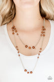 Paparazzi "Pearl Promenade" Brown Necklace & Earring Set Paparazzi Jewelry