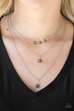 Paparazzi VINTAGE VAULT "High Heels and Hustle" Green Necklace & Earring Set Paparazzi Jewelry
