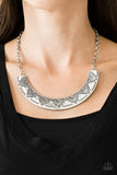 Paparazzi VINTAGE VAULT "Persian Pharaoh" Silver Necklace & Earring Set Paparazzi Jewelry