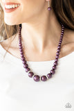 Paparazzi VINTAGE VAULT "Party Pearls" Purple Necklace & Earring Set Paparazzi Jewelry