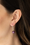 Paparazzi VINTAGE VAULT "Party Pearls" Purple Necklace & Earring Set Paparazzi Jewelry