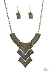 Paparazzi VINTAGE VAULT "Fiercely Pharaoh" Multi Necklace & Earring Set Paparazzi Jewelry