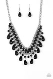 Paparazzi "The Guest List" Black Necklace & Earring Set Paparazzi Jewelry