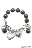 Paparazzi "Heart of Hearts" Brown Bracelet Paparazzi Jewelry