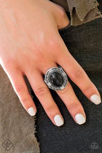 Paparazzi VINTAGE VAULT "Tribe Trend" FASHION FIX Black Ring Paparazzi Jewelry