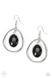 Paparazzi VINTAGE VAULT "Make NOIR Mistake" FASHION FIX Black Earrings Paparazzi Jewelry