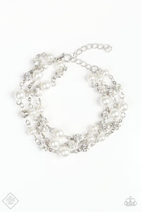 Paparazzi "Every VOW and Then" FASHION FIX White Bracelet Paparazzi Jewelry