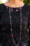 Paparazzi VINTAGE VAULT "Color Me Carefree" FASHION FIX Red Necklace & Earring Set Paparazzi Jewelry