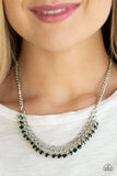 Paparazzi "Glow and Grind" Green Necklace & Earring Set Paparazzi Jewelry