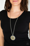 Paparazzi VINTAGE VAULT "Lost SOL" Yellow Necklace & Earring Set Paparazzi Jewelry
