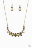 Paparazzi VINTAGE VAULT "Street REGAL" Brass Necklace & Earring Set Paparazzi Jewelry