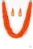Paparazzi "The Show Must CONGO On!" Orange Necklace & Earring Set Paparazzi Jewelry