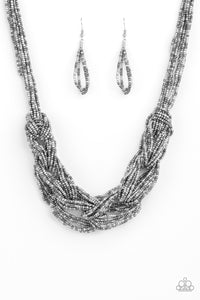 Paparazzi "City Catwalk" Silver Necklace & Earring Set Paparazzi Jewelry