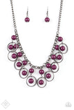 Paparazzi "Really Rococo" FASHION FIX Purple Necklace & Earring Set Paparazzi Jewelry