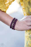 Paparazzi "Rockin Rococo" FASHION FIX Glimpses of Malibu January 2019 Purple & Gunmetal Bead Bracelet Paparazzi Jewelry