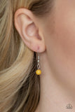 Paparazzi "Seasonal Sensation" Yellow Necklace & Earring Set Paparazzi Jewelry
