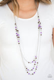 Paparazzi "Seasonal Sensation" Purple Necklace & Earring Set Paparazzi Jewelry