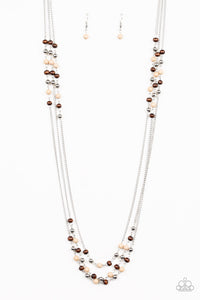 Paparazzi "Seasonal Sensation" Brown Necklace & Earring Set Paparazzi Jewelry