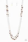 Paparazzi "Seasonal Sensation" Brown Necklace & Earring Set Paparazzi Jewelry