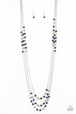 Paparazzi "Seasonal Sensation" Blue Necklace & Earring Set Paparazzi Jewelry