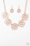 Paparazzi "Budding Beauty" Rose Gold Necklace & Earring Set Paparazzi Jewelry