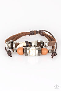 Paparazzi "Trail Trotter" Brown Urban Bracelet Unisex Paparazzi Jewelry