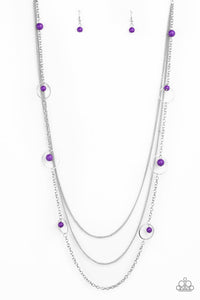 Paparazzi VINTAGE VAULT "Collectively Carefree" Purple Necklace & Earring Set Paparazzi Jewelry