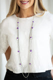 Paparazzi VINTAGE VAULT "Collectively Carefree" Purple Necklace & Earring Set Paparazzi Jewelry