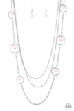 Paparazzi VINTAGE VAULT "Collectively Carefree" Pink Necklace & Earring Set Paparazzi Jewelry