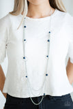 Paparazzi VINTAGE VAULT "Collectively Carefree" Blue Necklace & Earring Set Paparazzi Jewelry