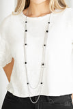 Paparazzi VINTAGE VAULT "Collectively Carefree" Black Necklace & Earring Set Paparazzi Jewelry