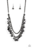 Paparazzi "Cast Away Treasure" Black Necklace & Earring Set Paparazzi Jewelry
