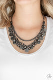 Paparazzi "Cast Away Treasure" Black Necklace & Earring Set Paparazzi Jewelry