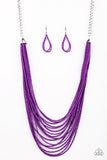 Paparazzi VINTAGE VAULT "Peacefully Pacific" Purple Necklace & Earring Set Paparazzi Jewelry