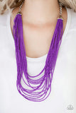Paparazzi VINTAGE VAULT "Peacefully Pacific" Purple Necklace & Earring Set Paparazzi Jewelry