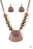 Paparazzi VINTAGE VAULT "Large and In Charge" Multi Necklace & Earring Set Paparazzi Jewelry