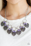 Paparazzi VINTAGE VAULT "Very Valentine" Purple Necklace & Earring Set Paparazzi Jewelry